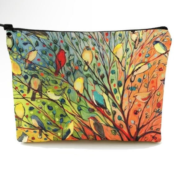 NWT Bird in Tree Canvas Pouch - Picture 2 of 3